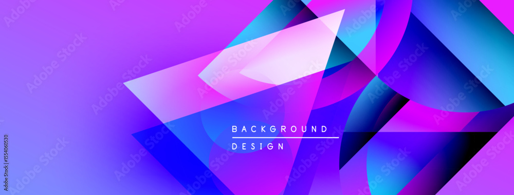 Poster abstract purple design features geometric shapes, gradients. modern background ideal for digital pro