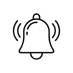 Bell with ringing effect icon for notifications or reminders.