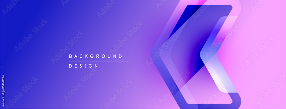 Poster abstract gradient background. purple, blue hues blend smoothly. modern design element, sleek shape d