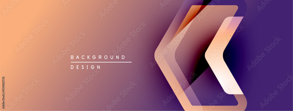 Poster abstract gradient background. orange, purple hues blend smoothly. modern design element with layered