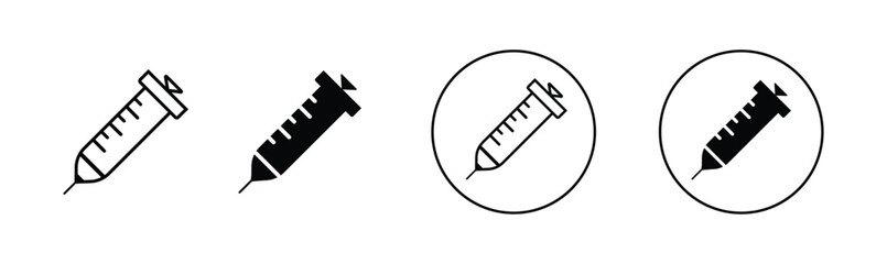 Syringe icon set. injection icon vector. Vaccine icon. 