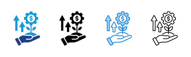 Investment icon sheet multiple style collection