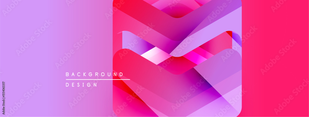 Poster Abstract gradient shapes create dynamic visual effect. Pink, purple hues dominate composition. Text reads background design. Modern aesthetic.