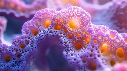 Fototapeta premium A surreal bacterial colony forming intricate fractal patterns under a microscope 