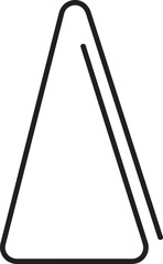 Abstract Triangle Line Art: Folded Geometric Shape