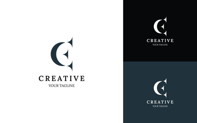 Minimalist letter E logo design for your business. Monogram luxury logo