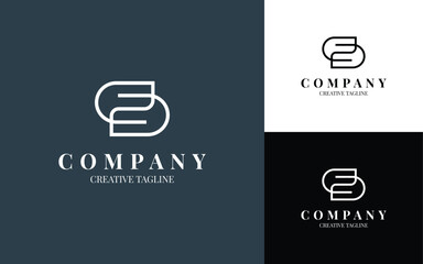 Minimalist letter S logo design for your business. Monogram luxury logo
