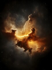 Fototapeta premium Cosmic Ember's Embrace