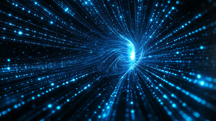 Obraz premium Blue Technology Vector with Speed Connection Concept. 