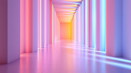 Rainbow Prism Effect on Pure White Scene.
