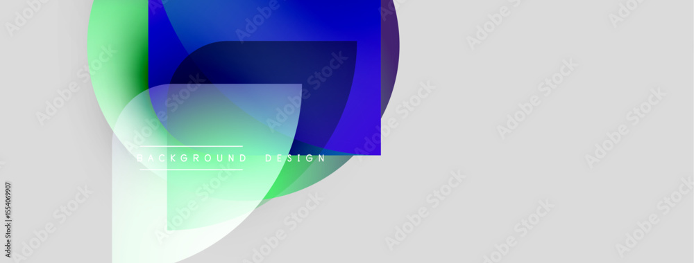Aufkleber Abstract fluid shapes, vibrant colors, modern design. Gradient blends create dynamic visual effect. Minimalist background.