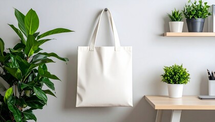 Blank White Tote Bag Mockup Perfect for Branding and Design