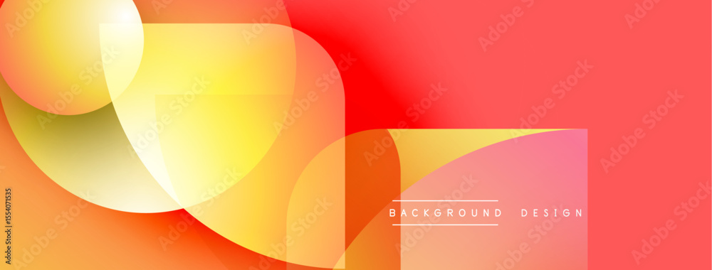 Poster Abstract vibrant design. Overlapping shapes create warm color gradients. Modern aesthetic, suitable for backgrounds, presentations.