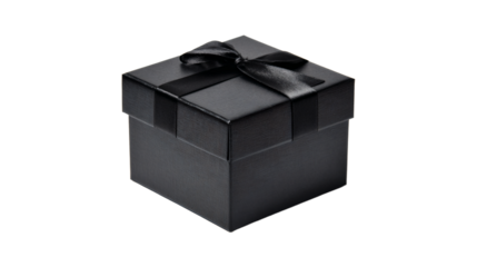 a black box with a bow on top