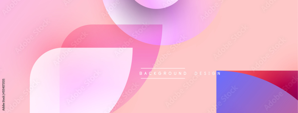 Aufkleber Abstract gradients overlap, creating soft pinks, purples. Minimalist design suggests modern background for digital projects.