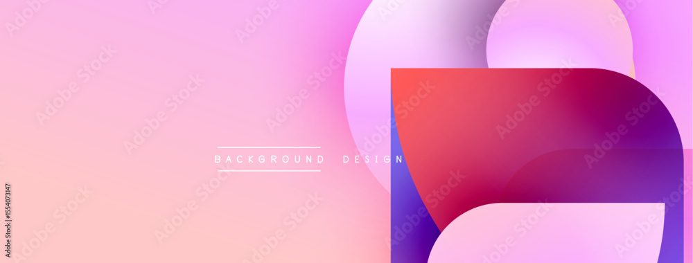Aufkleber Abstract gradient background. Pink, purple hues blend smoothly. Modern design elements create dynamic visual flow. Text reads background design.