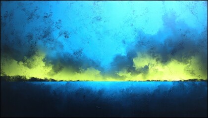 Abstract digital landscape with vibrant colors and textures