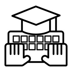 online learning Line Icon