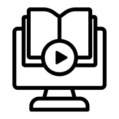 online learning Line Icon