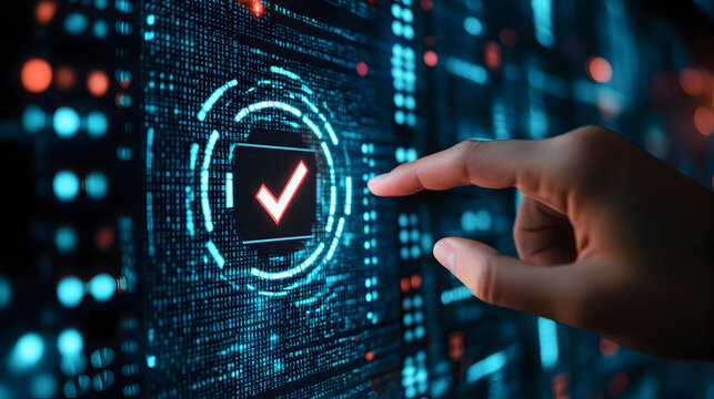 Finger Touching Code on Screen Representing Vibe Coding Concept, Symbolizing Intuitive Coding Flow, Seamless Programming Interaction, and Enhanced Developer Experience 13089757 3