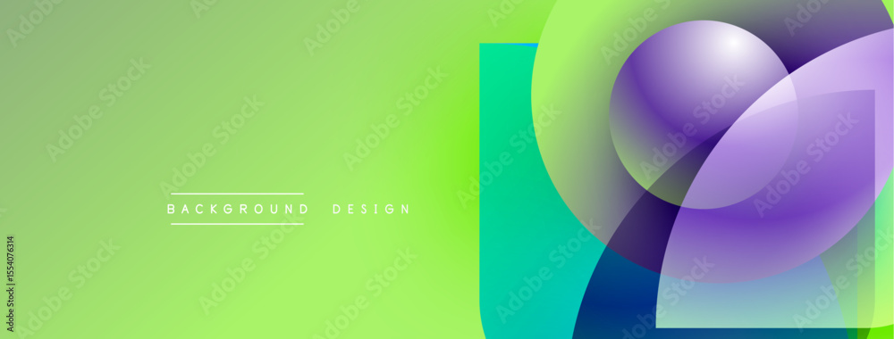 Leinwandbilder Abstract gradients blend, creating dynamic visual effect. Overlapping shapes suggest depth, modern aesthetic. Text reads background design.