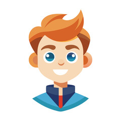cartoon character of a man in a shirt, man cartoon character face 3d avatar vector 