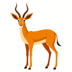 Obraz premium Antelope on white background