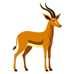 Obraz premium Antelope on white background
