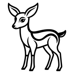 Antelope on white background