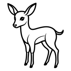 Antelope on white background