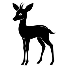 Antelope on white background