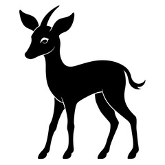 Antelope on white background