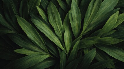 Lush botanical expanse of verdant foliage for naturalistic backdrops