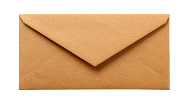 a brown envelope with a brown paper inside