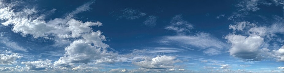 Obraz premium Wide shot of a partly cloudy sky