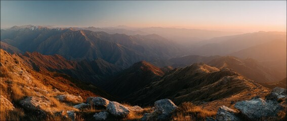 Mountain vista at sunset (1)