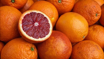 Fresh blood red orange background. Suitable for marketing or business purposes. Panoramic banner with place for text