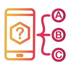 quiz Line Gradient Icon