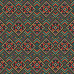 American tribal ethnic native pattern seamless.Traditional Navajo,Aztec,Apache,Southwest and Mexican style fabric pattern.Abstract vector motif pattern.For fabric,clothing,blanket,woven,wrap,decorate.