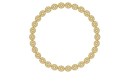 Obraz premium Circular gold ornate frame