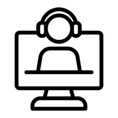 support service Line Icon