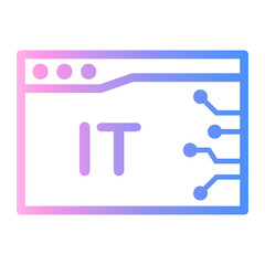 it service Line Gradient Icon
