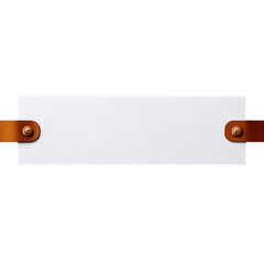 Blank rectangular sign with copper brackets. Perfect for adding your own text or logo.