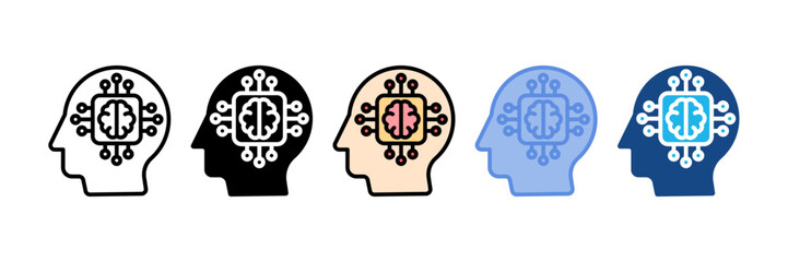 Artificial Intelligence Icon Element For Design