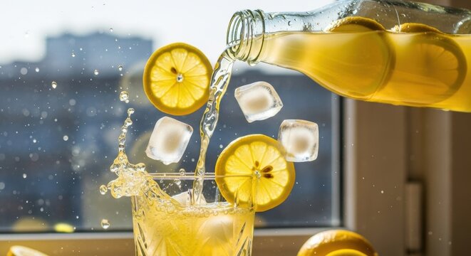 Refreshing lemonade splash for national picnic month celebration