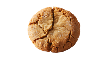 a cookie with a crack in the middle