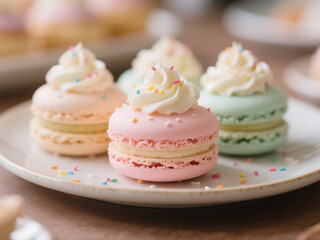 pink and white cupcakes on a plate