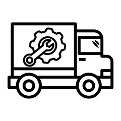 truck Line Icon