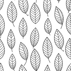Leaves Pattern Line Art Vector