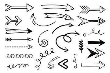 Curved and Looped Arrows – Hand-Drawn Movement Graphics
